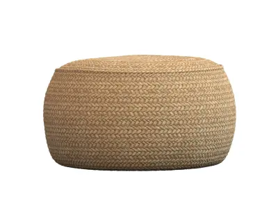 The Raffia Flores Pouffe round Natural 3D model