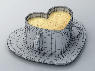 Heart Shape Cup Free 3D model