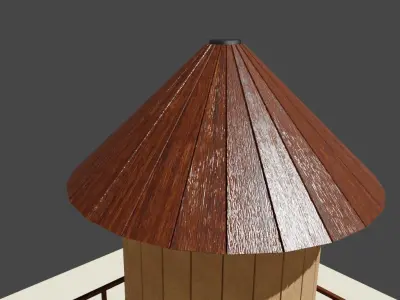 Water Tower Old West - Caixa de agua Low-poly 3D model