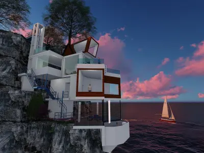 Cliff House 3D model