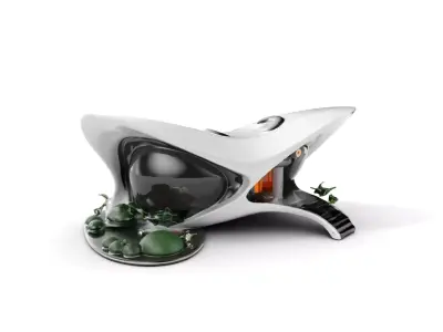 Futuristic Organic Architecture Model Pack Low-poly 3D model purchase