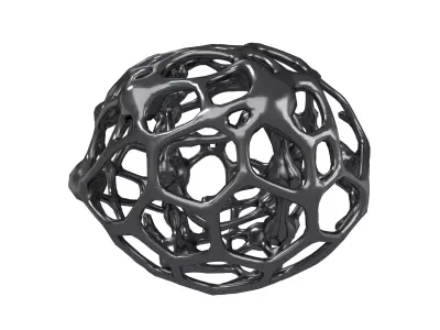 Abstract Shape Broken Nanotubes v1 002 Low-poly 3D model