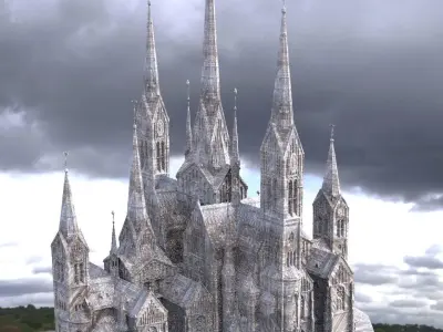 Ninja Gaiden Inspired Tyron City Cathedral  3D model