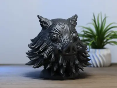 Inosuke Hashibira headphone Stand demons slayer 3D print model