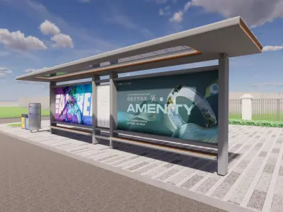 Bus Stop Collections -B8 3D model