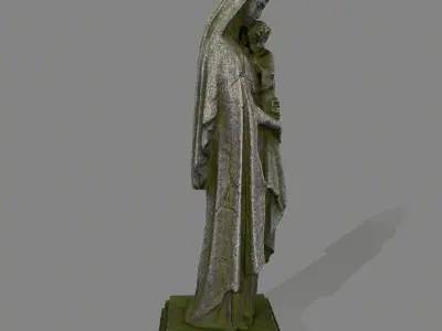 Woman Statue  Low-poly 3D model