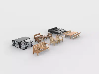 furniture set 3D model