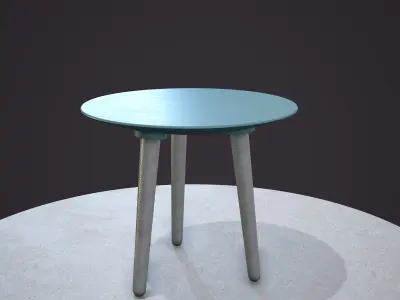 Coffee Table ar vr optimized Low-poly 3D model
