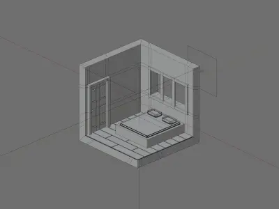 isometric room001 by kew 3D model