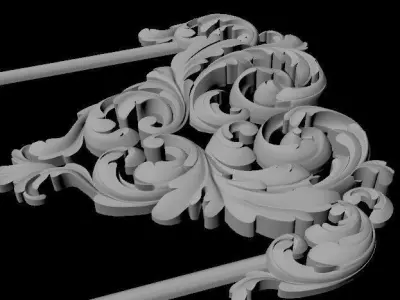 dekor ornate gold letter 3D model