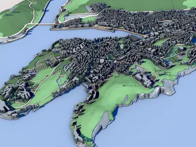 Cityscape Dubrovnik Croatia 3D model