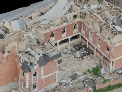 SCANS from Ukraine  Buildings set 5 Low-poly 3D model