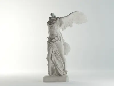Winged Victory of Samothrace Sculpture VR AR Mobile Game-ready Low-poly 3D model