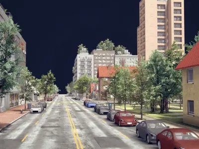 Realistic Realistic Unity City  Low-poly 3D model