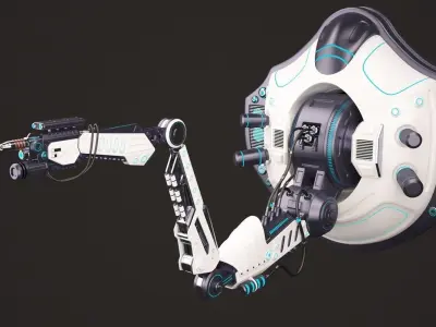 Robotic Arm 02 Wall 3D model