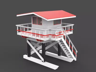 Lifeguard Tower 3D model