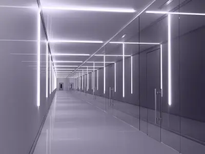 Modern Light Hallway M1 3D model