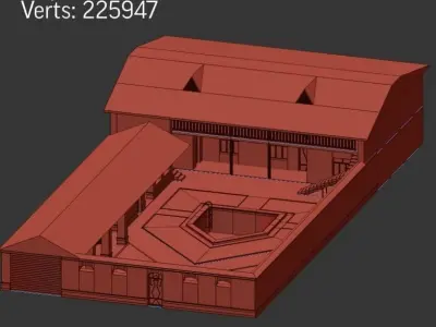 two-storey house 3D model