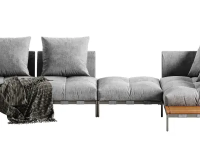 Saba Italia Pixel Light sofa set 3 3D model