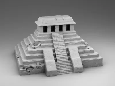Destroyed build of the Maya 3D print model