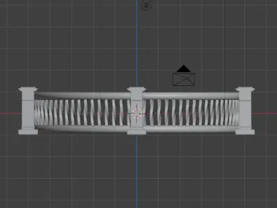 Curved Balustrade 3D print model