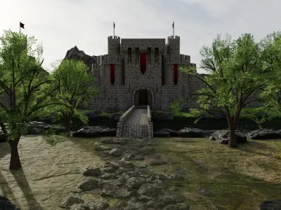 Castle Scene 3D model