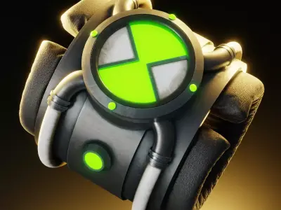The Omnitrix wristwatch with light 3D model