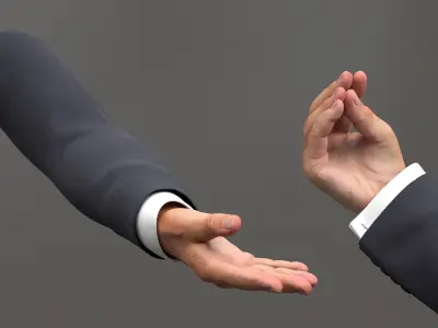  Male Arms with Sleeves Animated Rigged for Maya Collection 2 