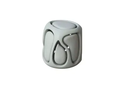 SciFi Cube Object No 68142 Low Poly Shape Low-poly 3D model