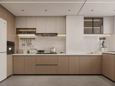 Modern Minimalist Kitchen 109 3D model