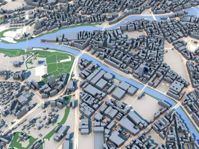Geneva City Switzerland 3D model