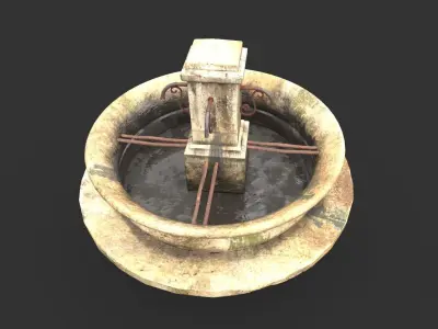 Stone Public Fountain 3D model