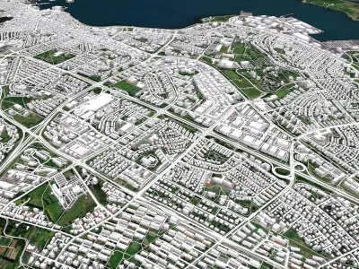 Cityscape Reykjavik Iceland 3D model