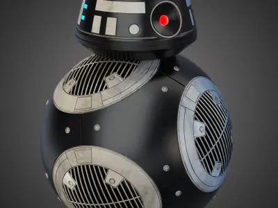 BB-9E Star Wars droid 3D model