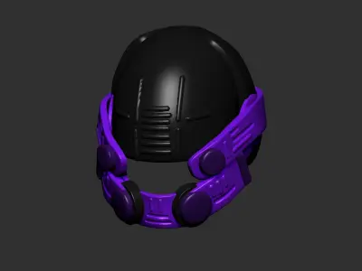 helmet high poly sculpt 3d printable  3D model 169
