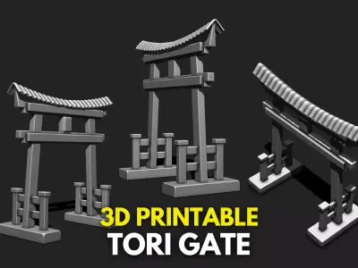 Japanese Tori Gate 3D STL File for 3D Printing 3D print model