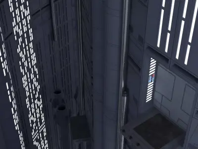 Set 2 - Death Star Shaft 1-6 Scale 3D Model Pack