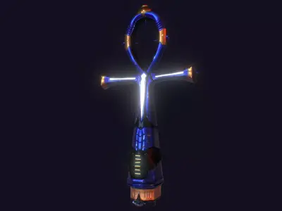 Ankh Futuristic Weapon HQ Low-poly 3D model