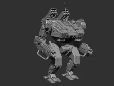 Sci fi robot 3D print model