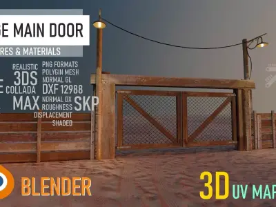 Village Entrance Low-poly 3D model