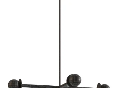 Nodes Wide Chandelier 3D model
