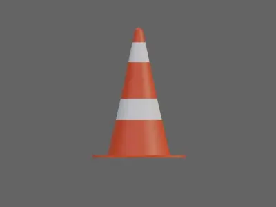 Street Cone Low-poly 3D model