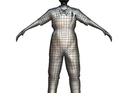 Cartoon Low Poly Style Avatar 017 3D Model Low-poly 3D model