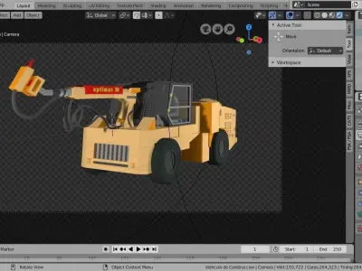 Optimus 30 - Industrial Mining Machine Low-poly 3D model