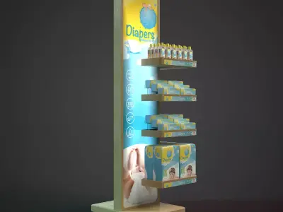 diaper merchandising unit display 3D model