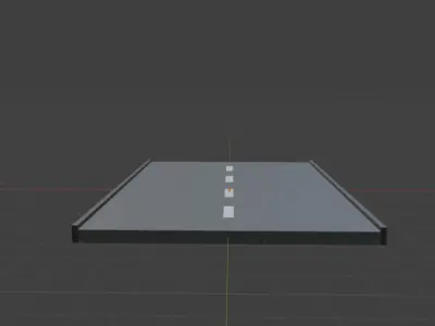 Lowpoly Road Low-poly 3D model