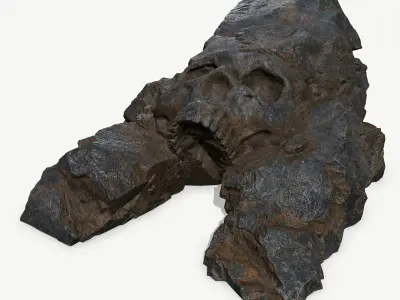 Skull Cave Low-poly 3D model 19