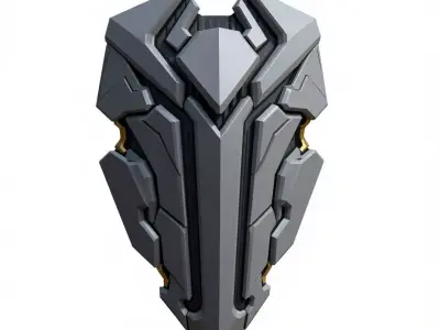 sci-fi fantasy shield 3D print model buy