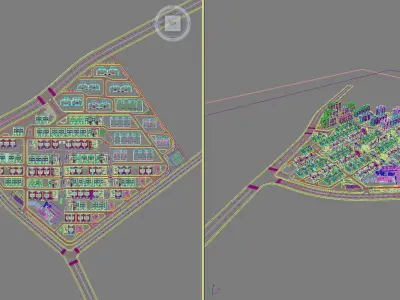 Architecture number of buildings 3D model
