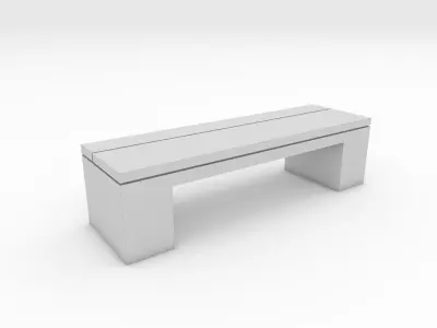 Bench Park 1 3D model